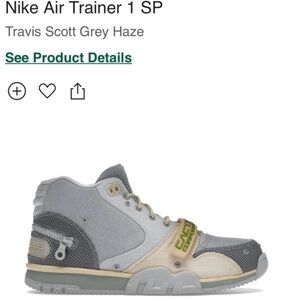 Nike Air Trainer Cactus Jack (Grey Haze, Olive Aura Canvas) Size 10.5 Men